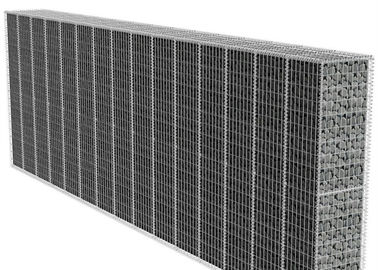 Pengendalian Banjir Galfan Gabion Baskets / Silver Garden Gabion Basket Fence