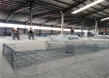 River Blocking Gabions Dan es PVC Dilapisi Dengan Mudah Dirakit