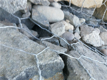 Galfan Dilapisi Logam Gabion Keranjang, Keranjang Anyaman Gabion Mudah Instalasi