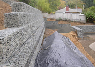 Dinding Penahan Dinding Keranjang Gabion, Kandang Batu Gabion Baja Ringan