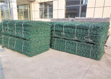 80mmx100mm Ukuran Mesh PVC dilapisi Hot Dip Galvanized Gabion Cages untuk konstruksi yang kokoh