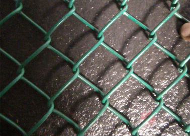 Karbon Steel Galvanized Chain Link Mesh Pagar Diamond Pattern Dengan Metal Round Post