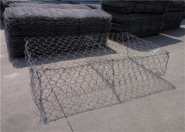 Kekuatan iter Hexagonal Galvanized Wire Gabion Box dengan 3,4mm Selvedge Wire