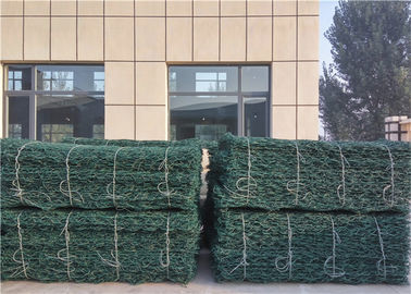 Diameter Kandang 0,9m Kotak Gabion Galvanis Untuk Taman / Dekorasi Dengan Permukaan Lapisan PVC
