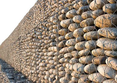 Gampang Instalasi Gabion Welded Cages / Gabion Basket / Rock Diisi Gabion Cages Dengan 75mmx75mm Mesh Size