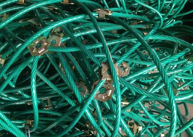 Twill Weave Rockfall Protection Netting Spider Spiral Rope Mesh Warna Silver