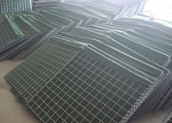 ISO iter Pertahanan Bastion Penghalang / Gabion Welded Box Untuk 3-6mm Wire Diameter