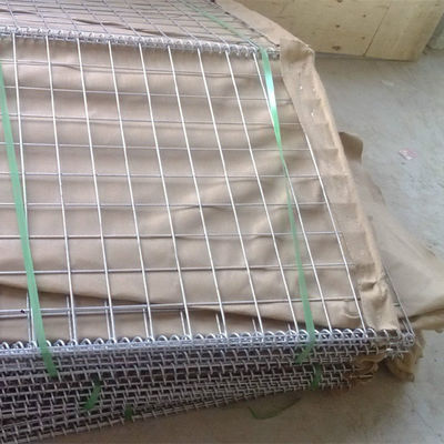 ISO iter Pertahanan Bastion Penghalang / Gabion Welded Box Untuk 3-6mm Wire Diameter