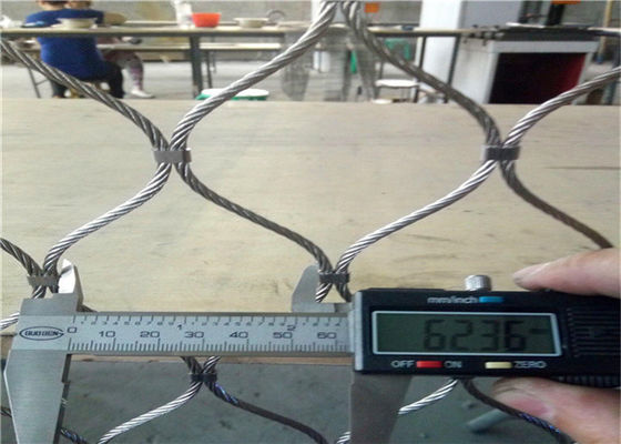 304 316l ODM Steel Rope Mesh Untuk Kandang Hewan