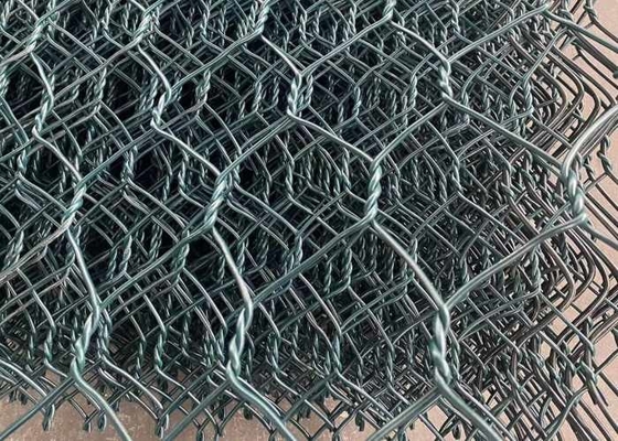 Tugas Berat Galfan 80x100mm 2.4mm Gabion Wire Mesh Sebagai Struktur Perlindungan Erosi