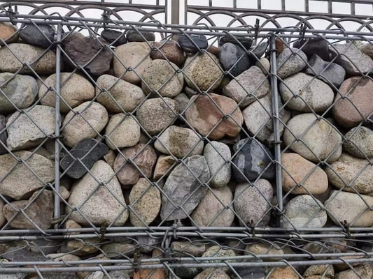 1x1x1m Gabion Wire Mesh Lapisan PVC Ketebalan 0.2-1mm