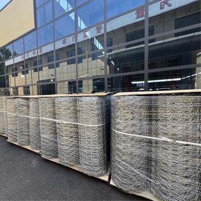 Galvanized Gabion Wire Mesh Rolls 80x100 ukuran lubang 2.70mm diameter kawat