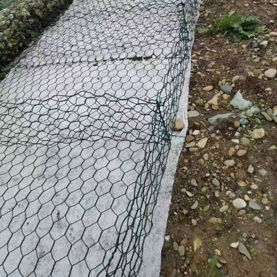 Kotak Gabion Galvanis Keranjang Kawat Logam, Jaring Hexagonal untuk Pengendalian Erosi