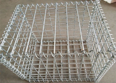 Warna Perak Dilas Wire Mesh Gabion Kasur Bentuk Persegi / Bulat