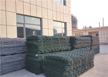 Kotak plastik PVC dilapisi Gabion / Steel ganda Twisted Hexagonal Wire Mesh