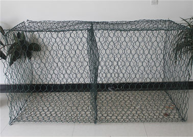 Green PVC Coated Gabion Mesh Basket Untuk Perlindungan Tepi Sungai